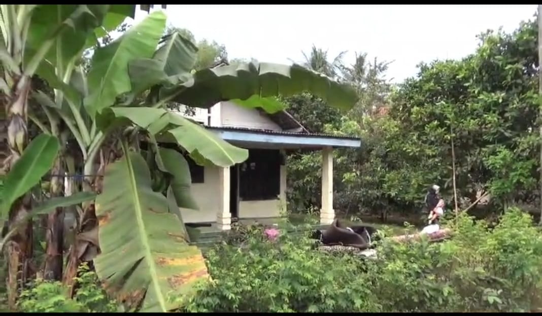 MAKAN KORBAN: Rumah korban yang terbakar hingga mengakibatkan korban meninggal terbakar hidup-hidup.
