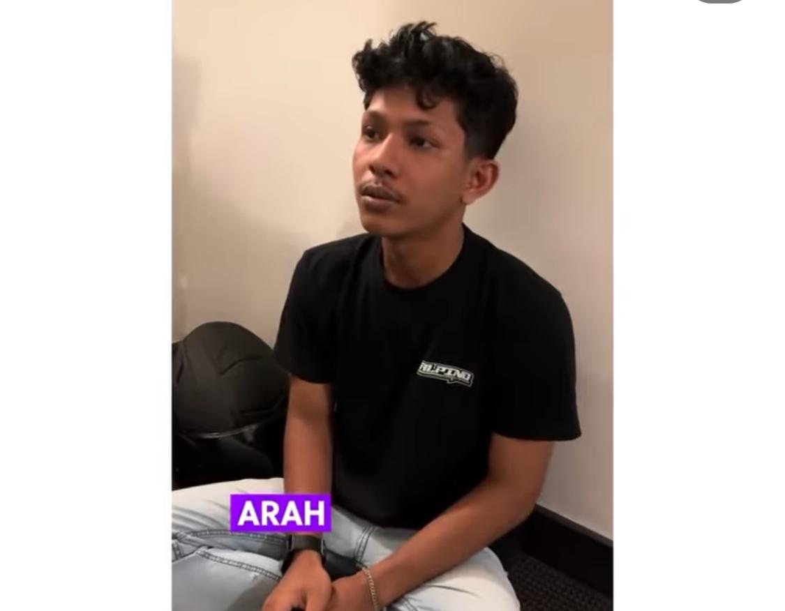 Hasil tangkapan layar pelaku kurir narkoba.