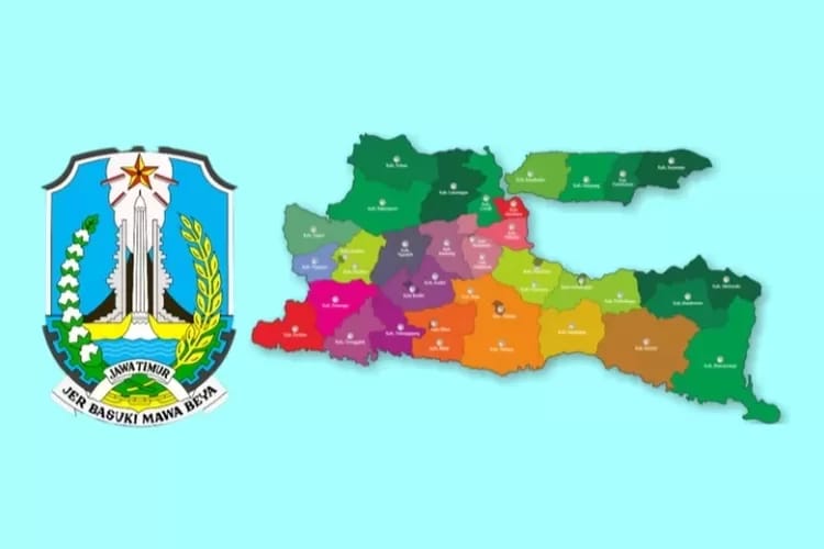 Foto: Peta Provinsi Jawa Timur (Sumber: Pinterest @rizkamasita)