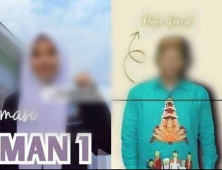 foto guru dan siswi yang skandal dalam video berdurasi lima menit lebih.  Sumber: Radar Pena