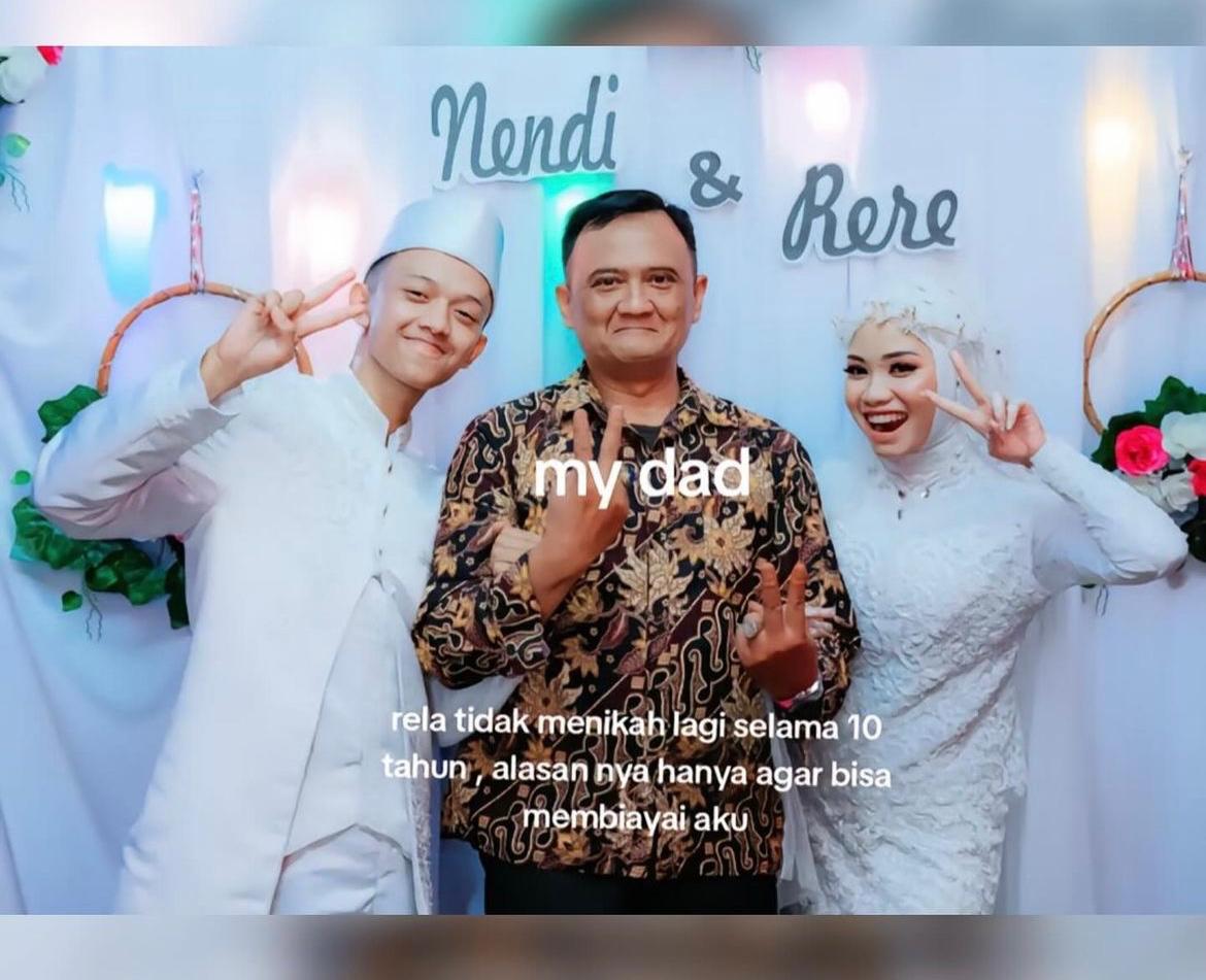 Momen sang ayah mendatangi pernikahan anaknya