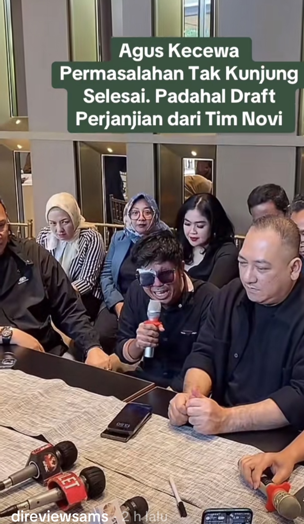Agus menangis histeris saat melakukan mediasi dengan Pratiwi Noviyhanti.