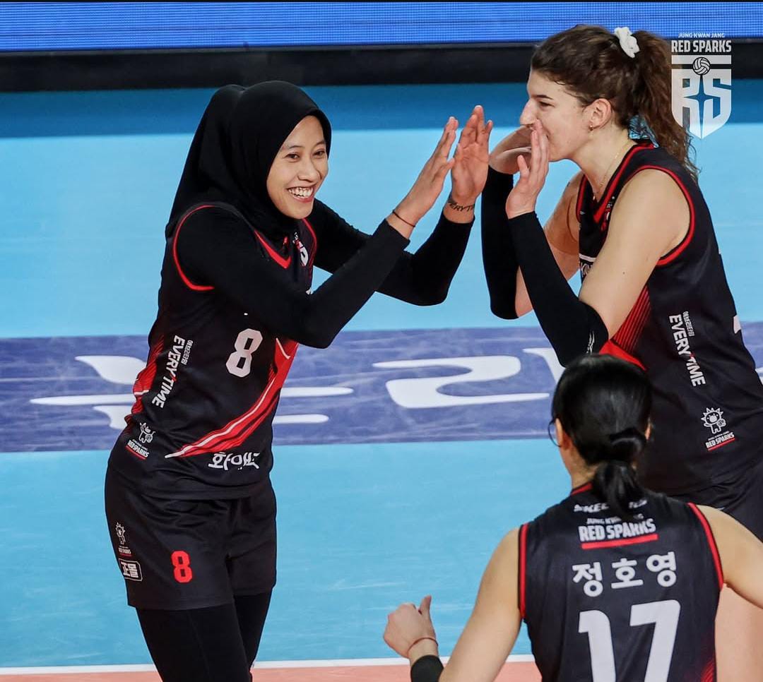Megawati saat tampil bersama Red Sparks