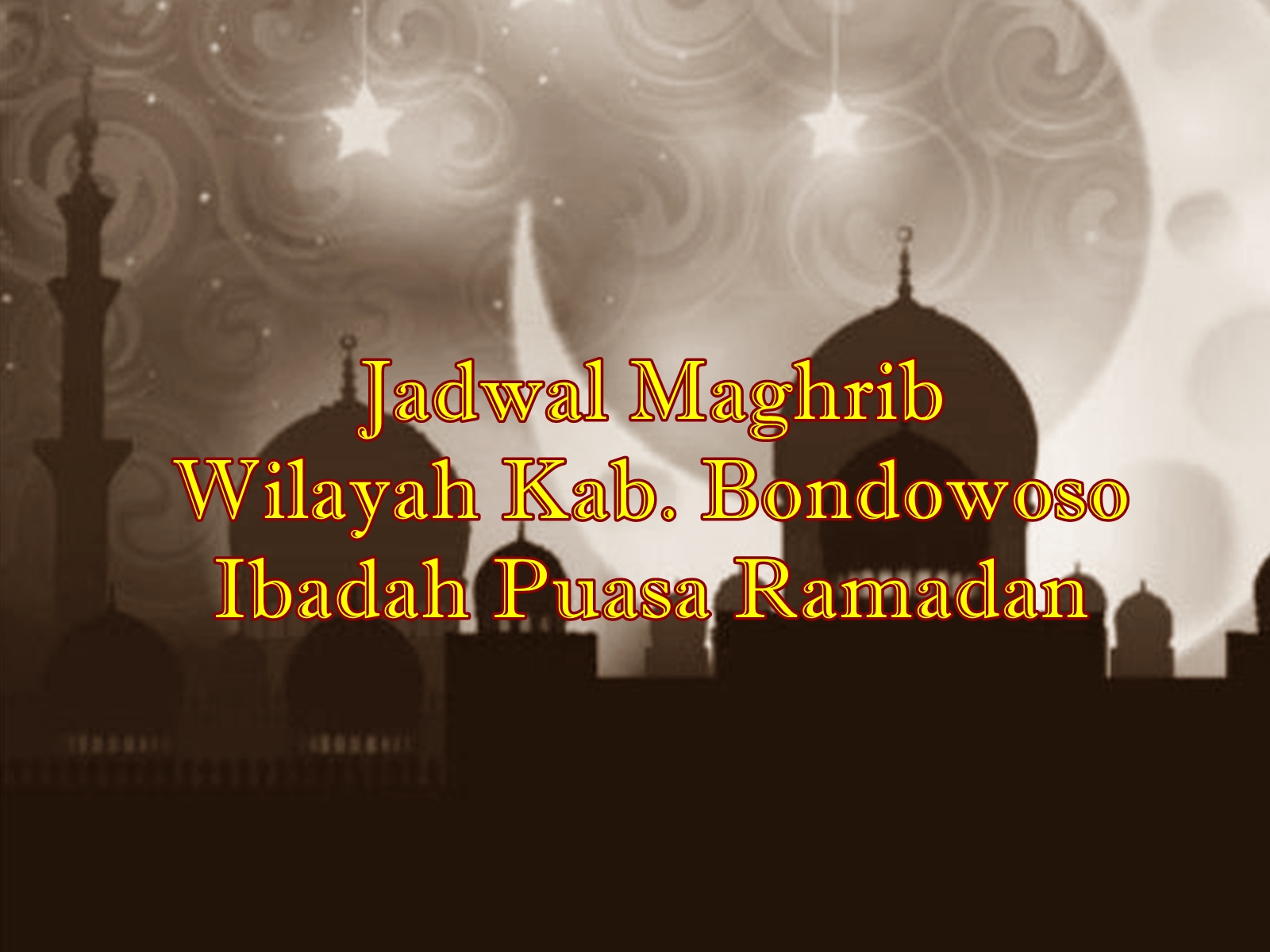 Ilustrasi Jadwal Magrhib Kabupaten Bondowoso