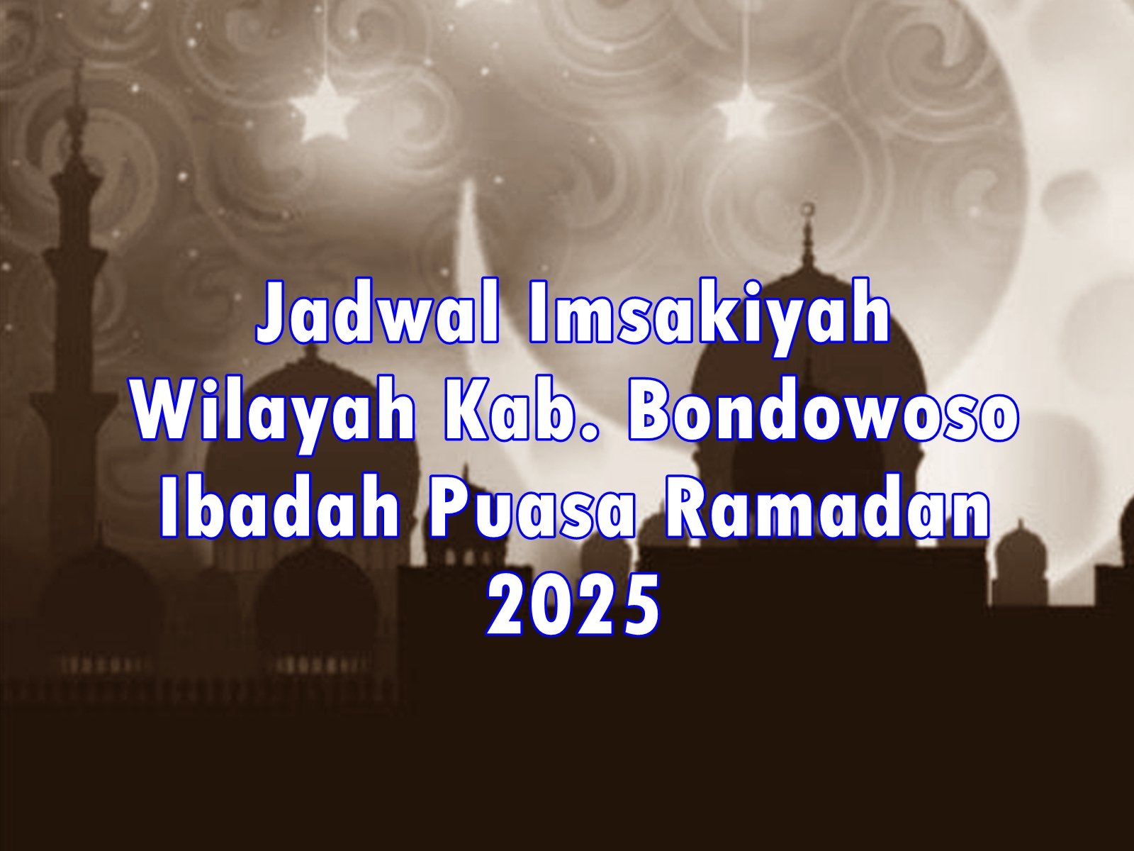 Ilustrasi Jadwal Imsakiyah Kabupaten Bondowoso