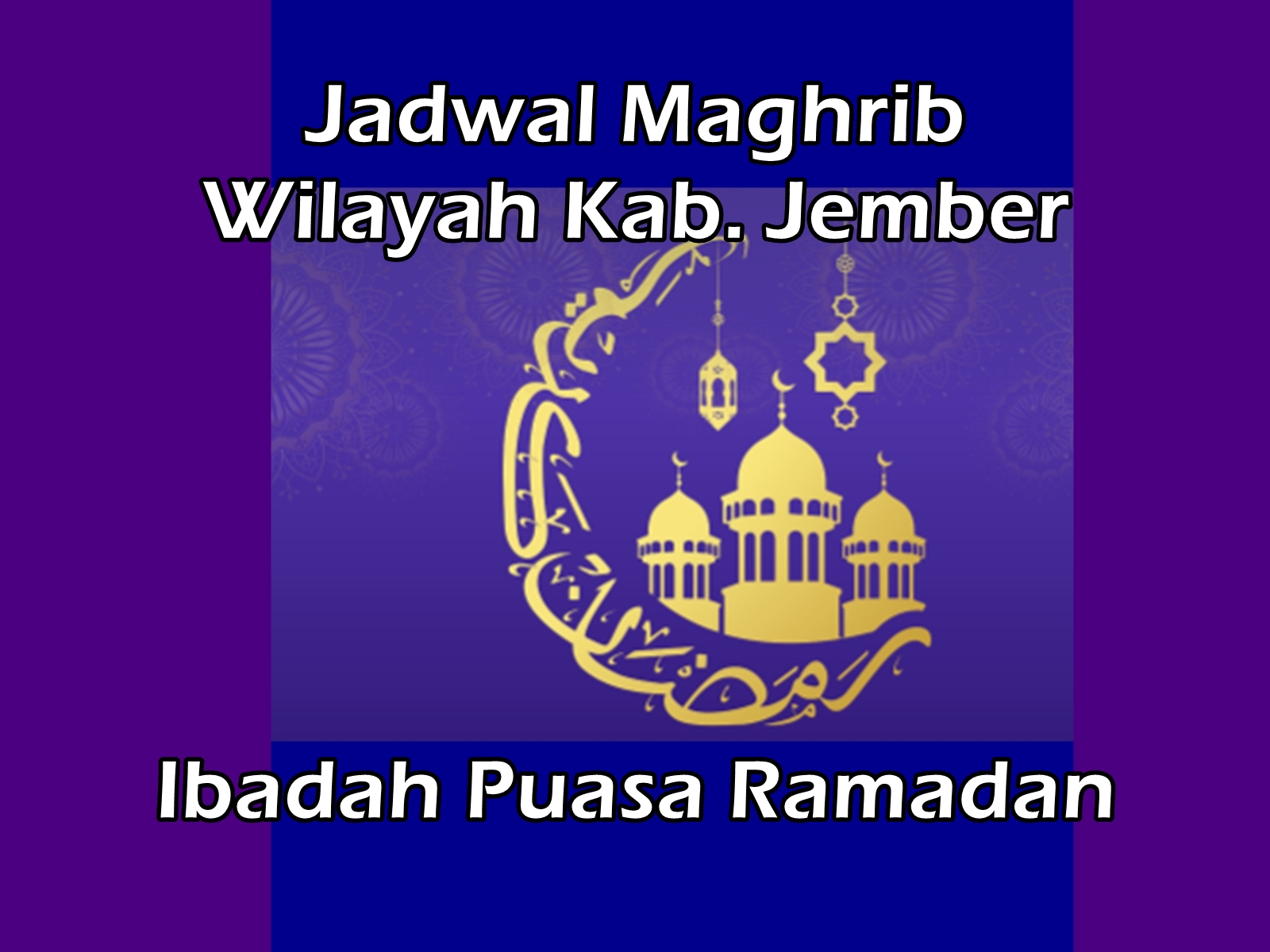 Ilustrasi Jadwal Magrhib Kabupaten Jember