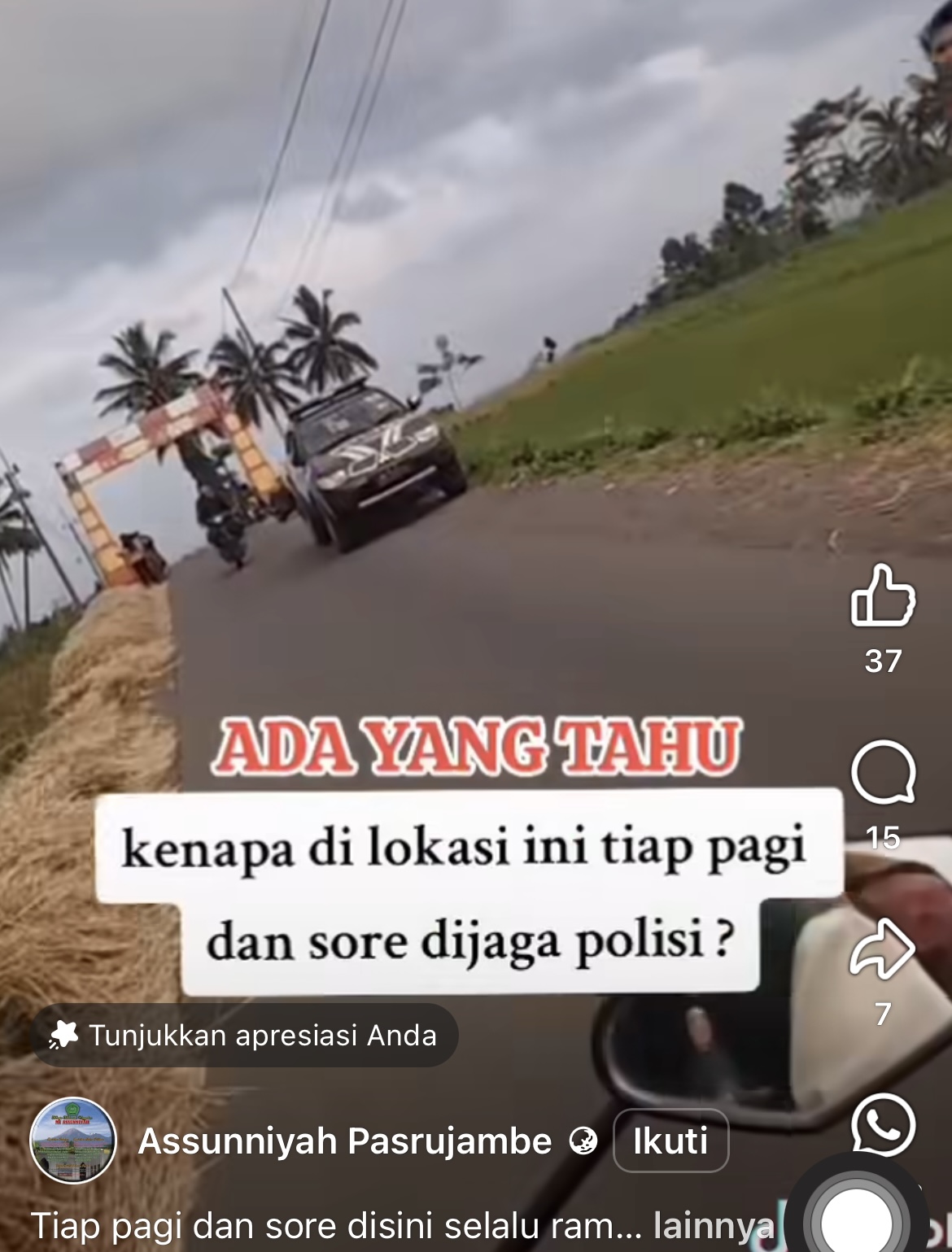 Jalur Pasrujambe dijaga ketat pihak kepolisian karena jadi ajang balap liar.