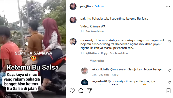 Source tangkapan layar instagram akun @pak_jitu