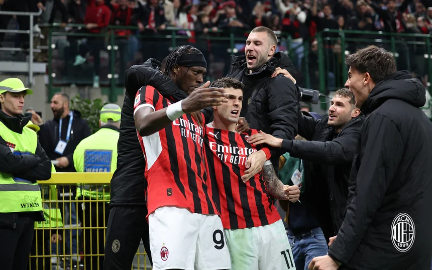 Tammy Abraham saat selebrasi DOK AC MILAN