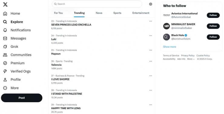 Tangkapan layar viralnya Luki di platform media X