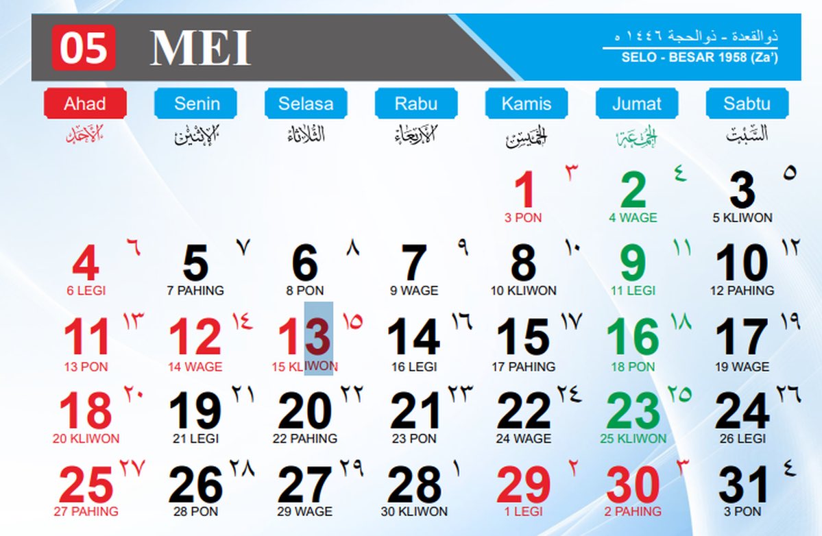 Daftar Hari Libur dan Long Weekend di Bulan Mei 2025, Catat Tanggalnya!