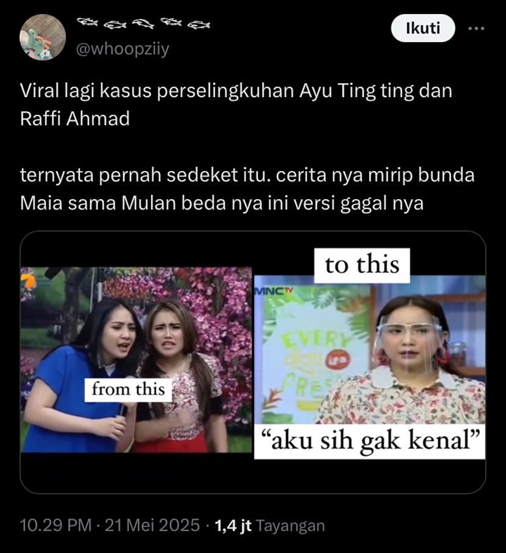 Nagita vs Ayu Ting Ting? Netizen: Ini Mulan dan Maia Jilid Dua