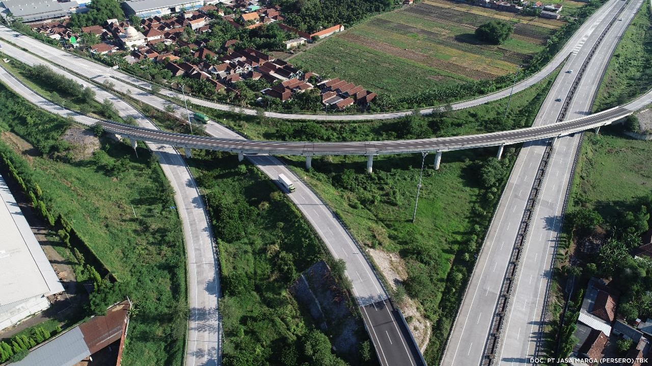 Ilustrasi Simpang Susun Jalan Tol. (DOK WEB JASA MARGA)