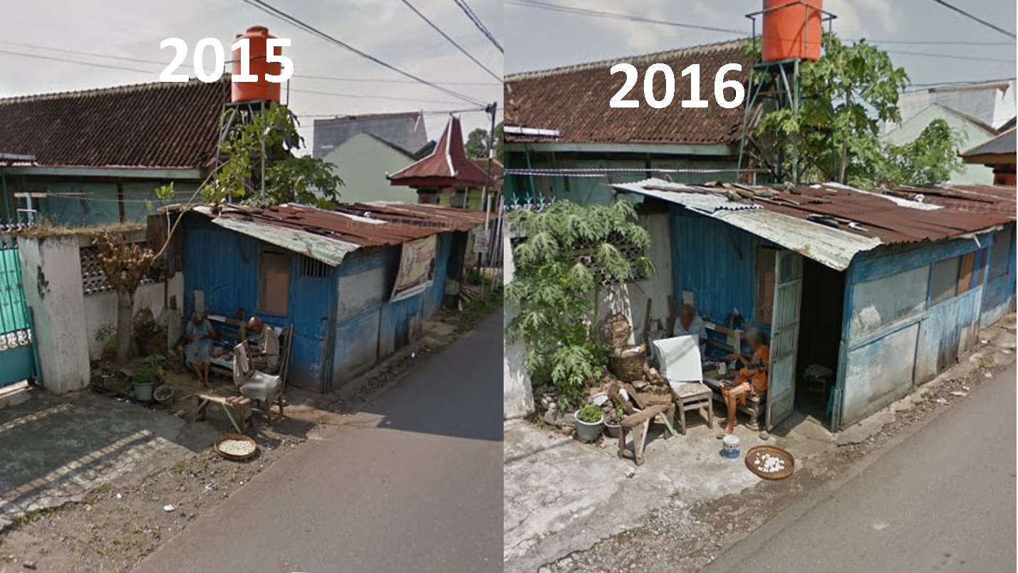 Momen lansia di Jalan HOS Cokroaminoto, Solo, terekam kamera Google Maps. (Dokumentasi Google Maps)