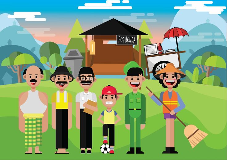 Ilustrasi suasana desa maju. (Sivaa-Pinterest)