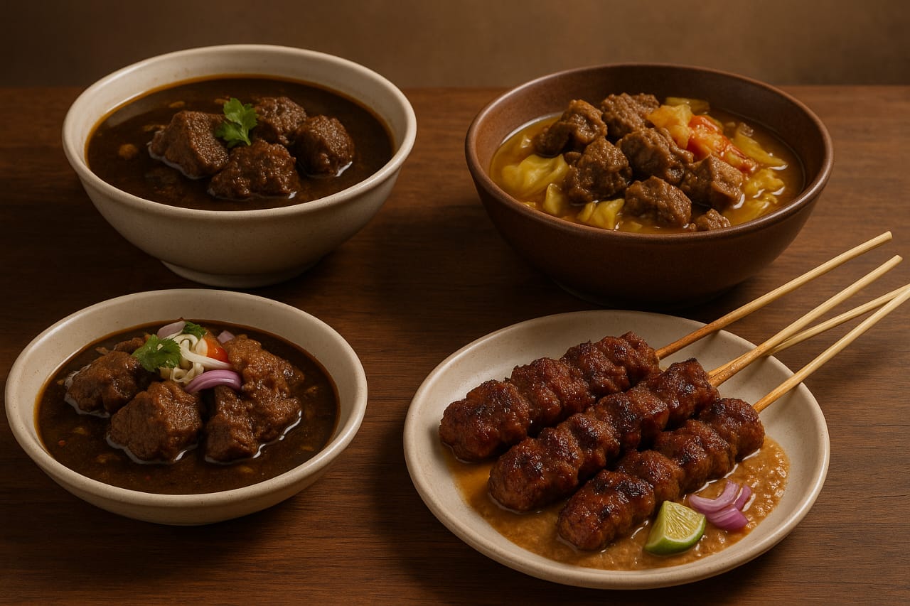 Ilustrasi menu olahan daging. (AI)