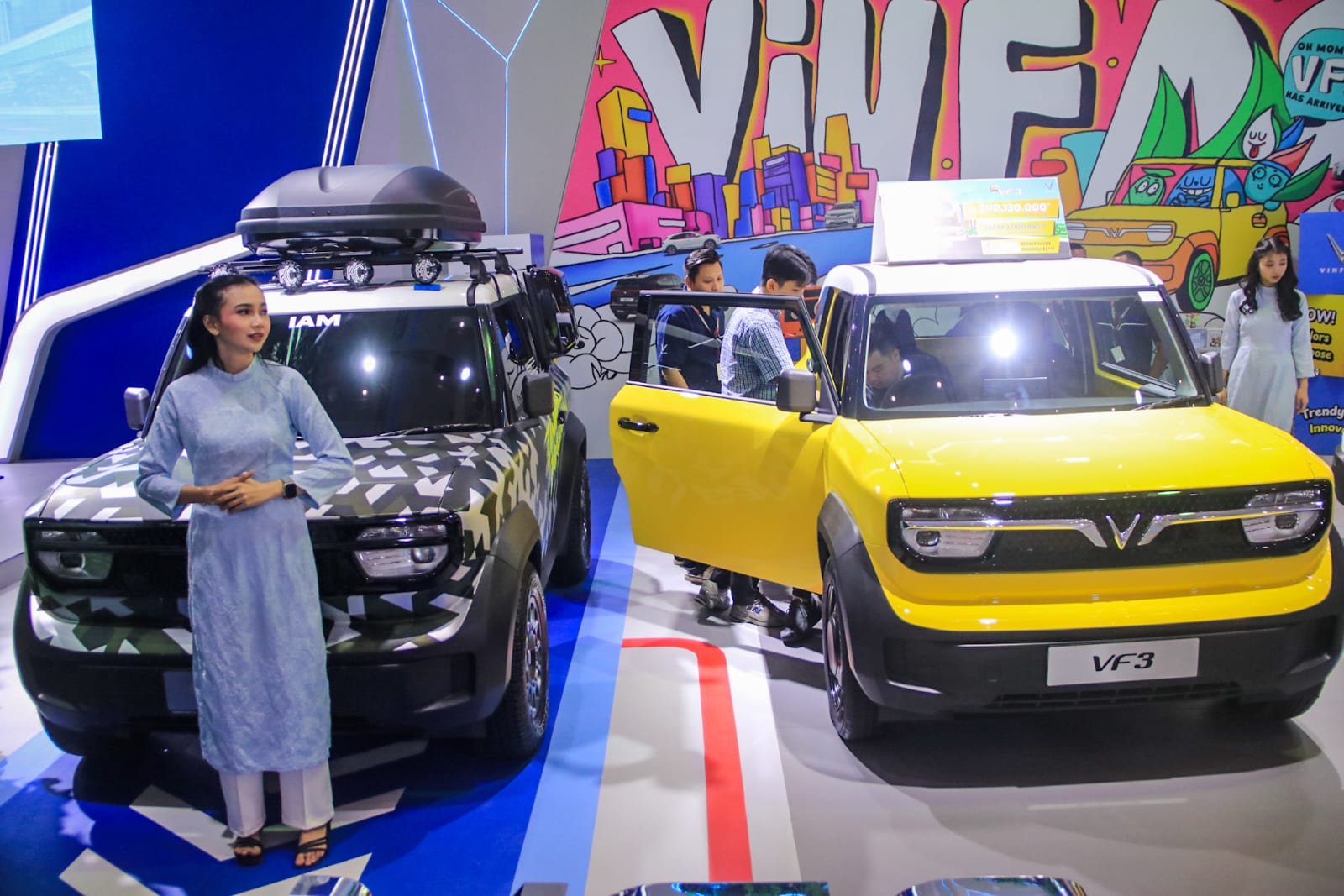 VinFast VF 3 Best EV City Car dan Paling Seru di Test‑Drive IIMS Surabaya. (DISWAY)
