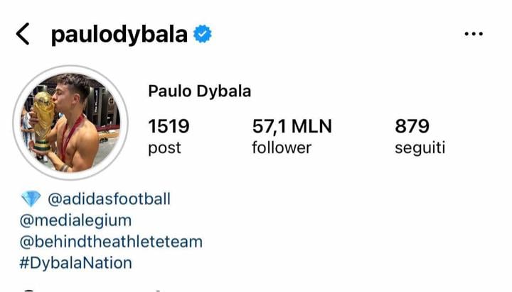 Instagram Paulo Dybala