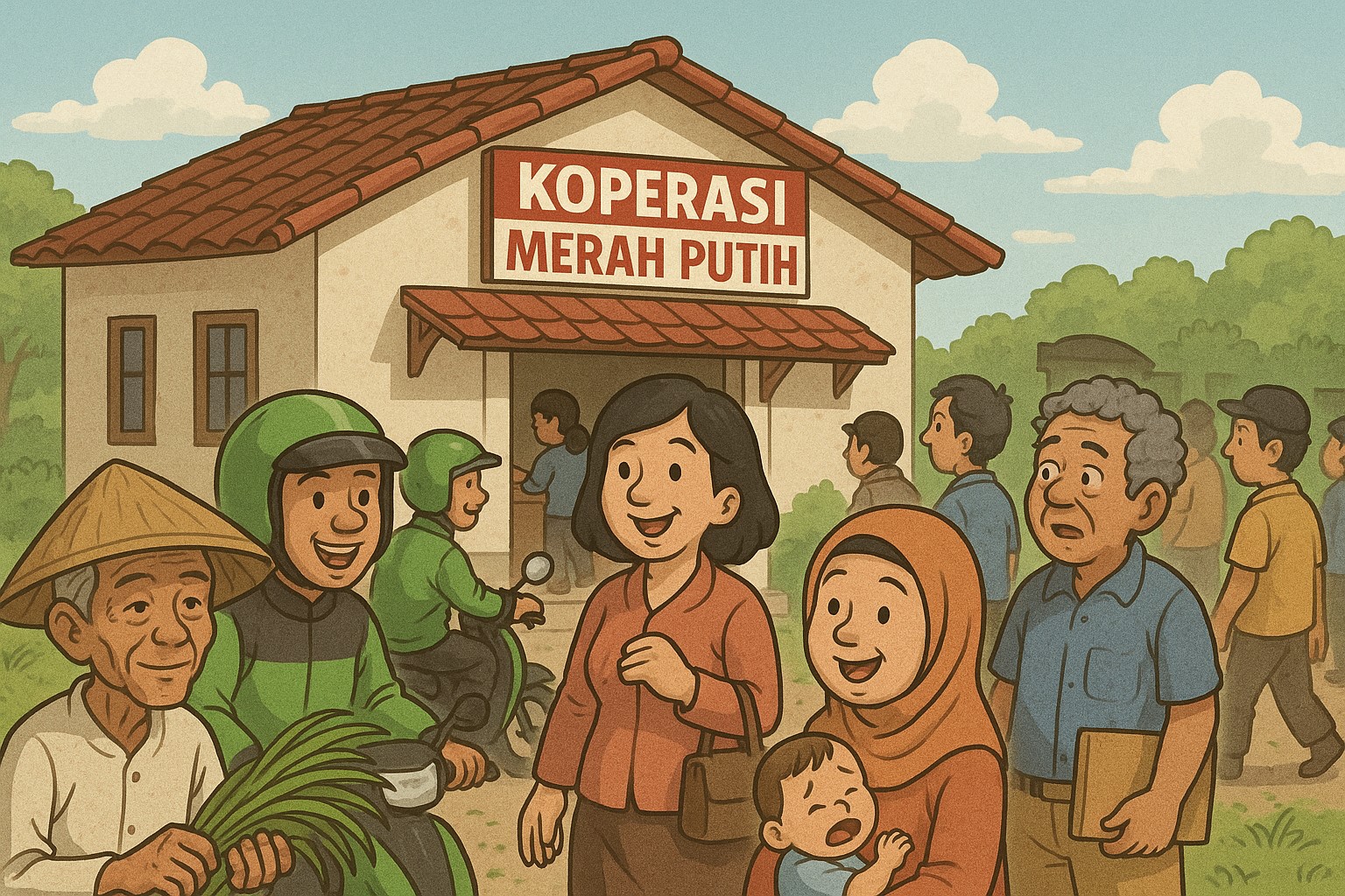 Ilustrasi Kantor Koperasi Merah Putih (Maulana Ijal/Radar Jember)