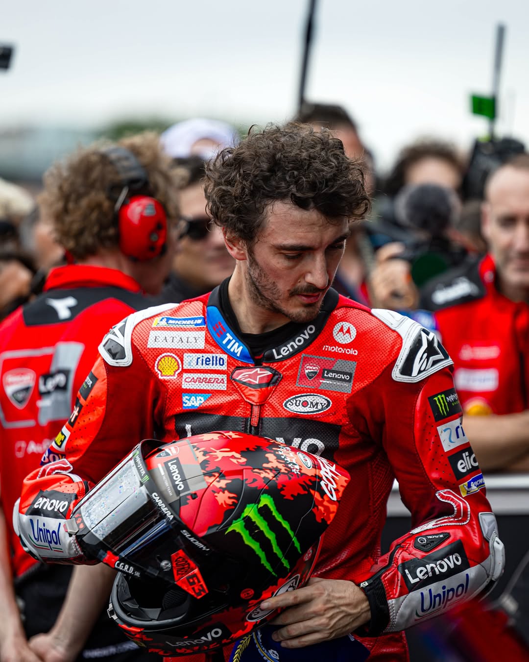 Pecco Bagnaia menyebut, yang seharusnya tertekan di Sachsenring justru Marc Marquez.