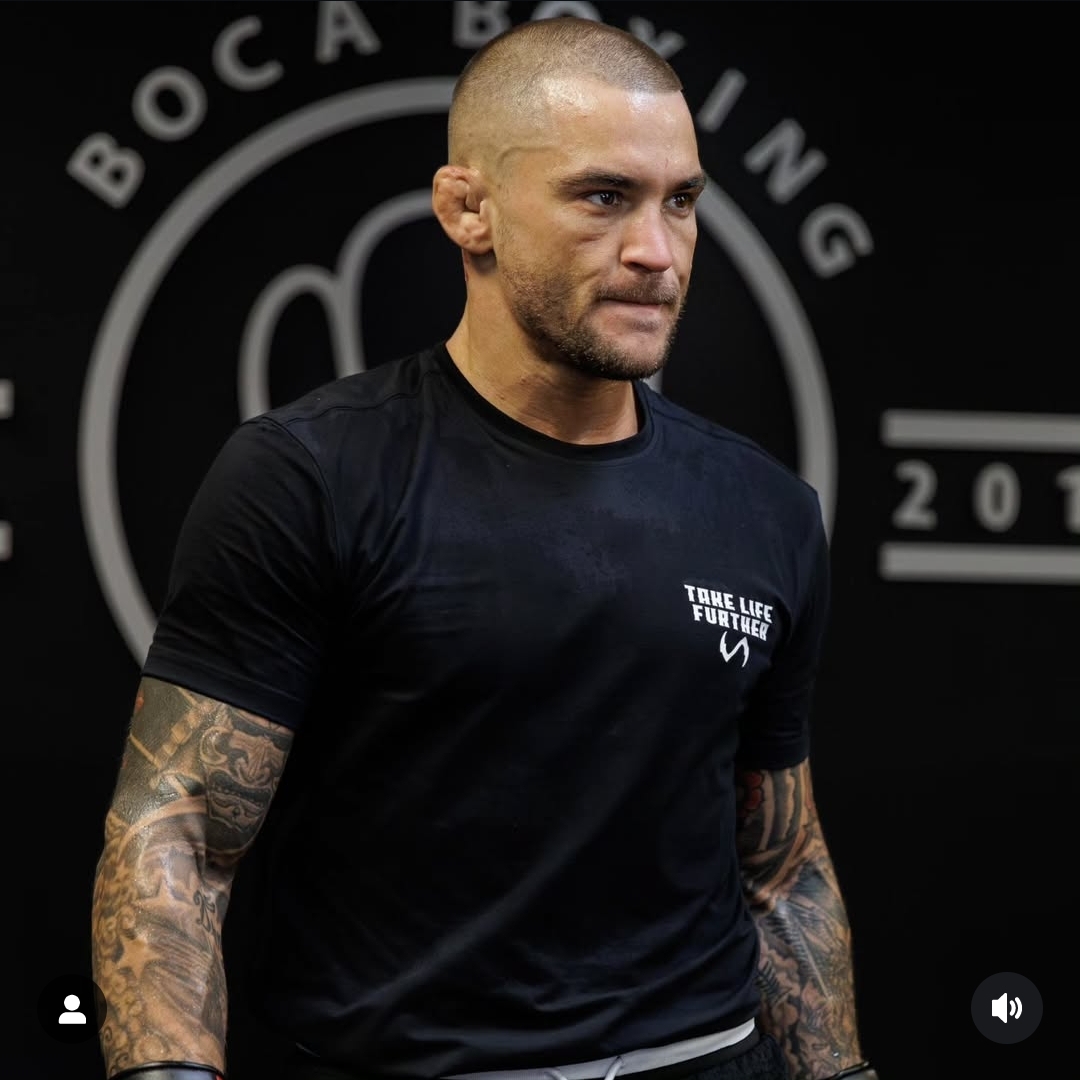 BERLATIH: sosok Dustin Poirier saat usai berlatih, kini sang petarung telah pensiun dan menjadi legenda (ig:dustinpoirier)