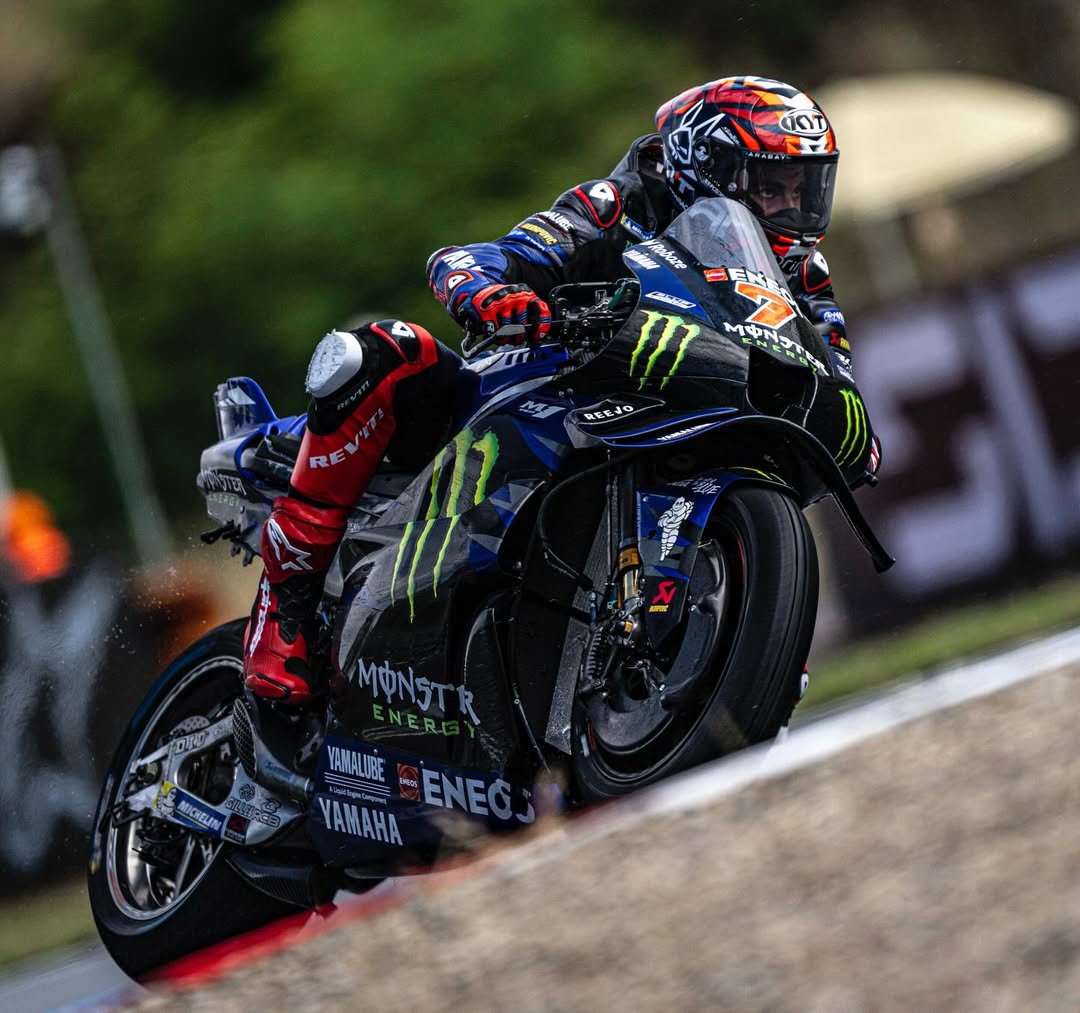 Augusto Fernandez, rider Yamaha, di Sirkuit Brno.