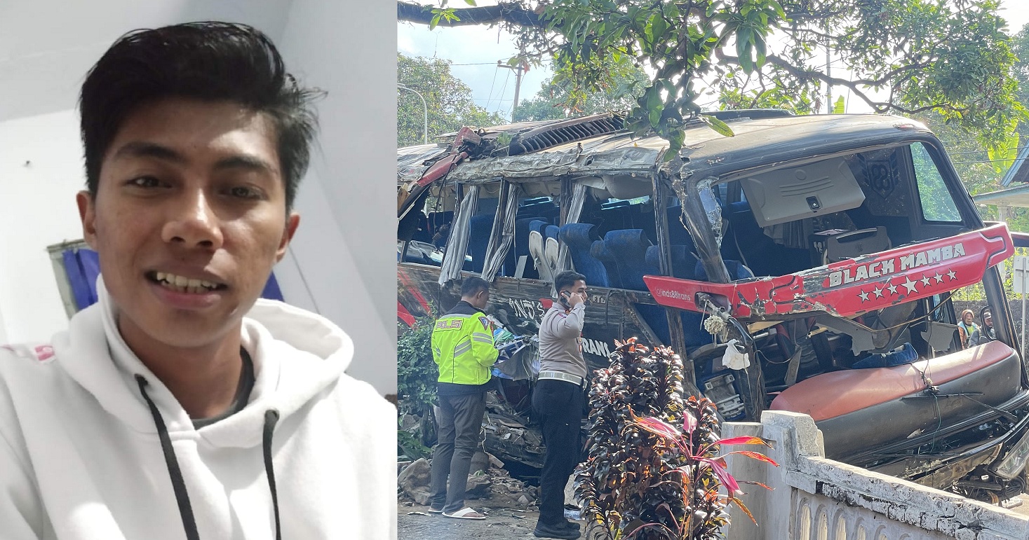 Abdul Malik hanya punya waktu sekian detik untuk menyelamatkan diri dari laka maut bus rombongan RS Bina Sehat Jember di Jalur Wisata Bromo, Probolinggo.