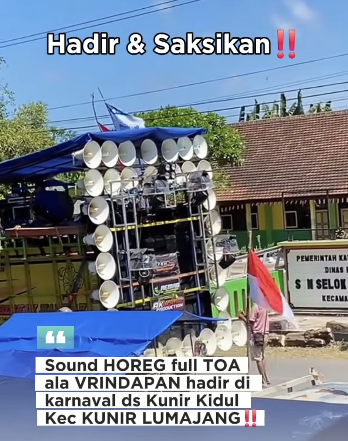 Kreasi sound horeg full toa di Lumajang