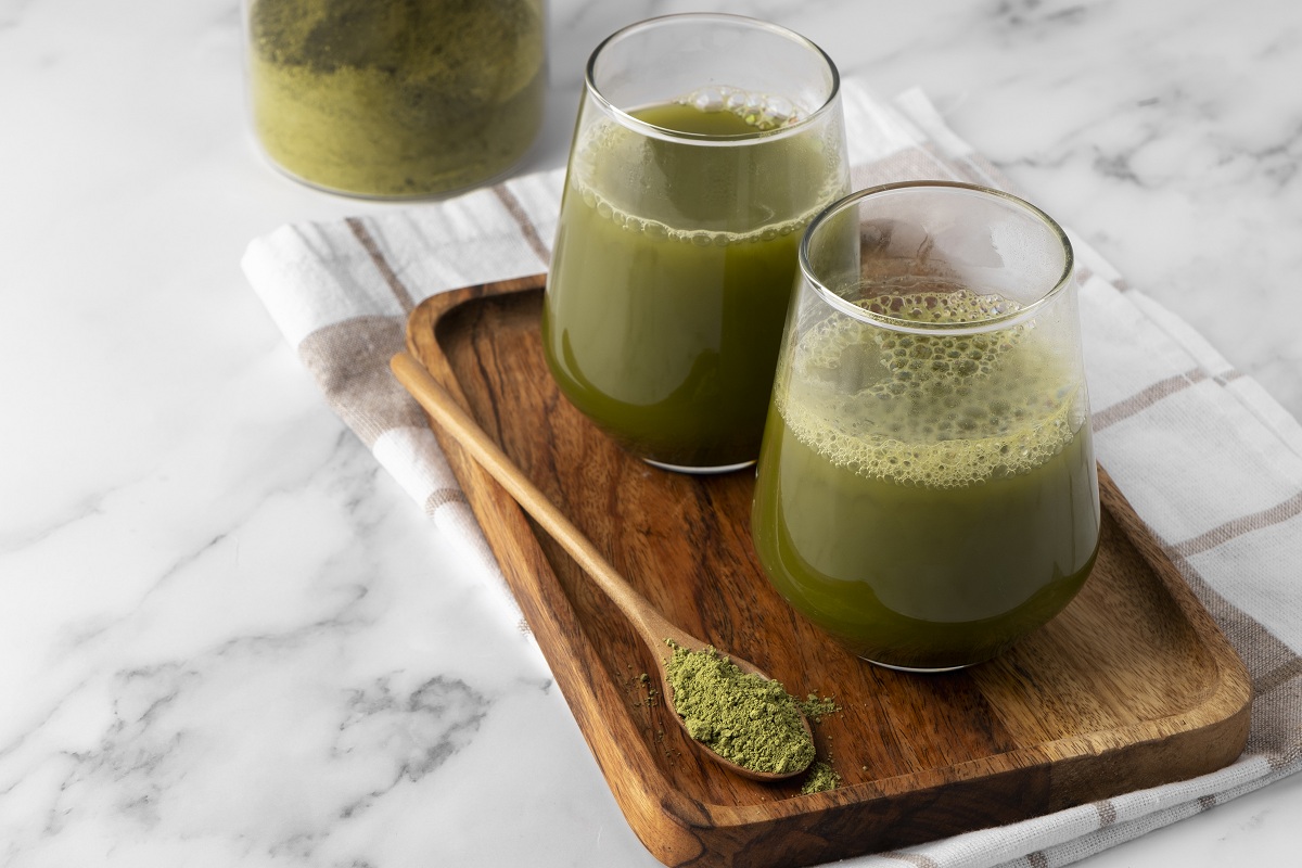 Ilustrasi minuman berbahan matcha