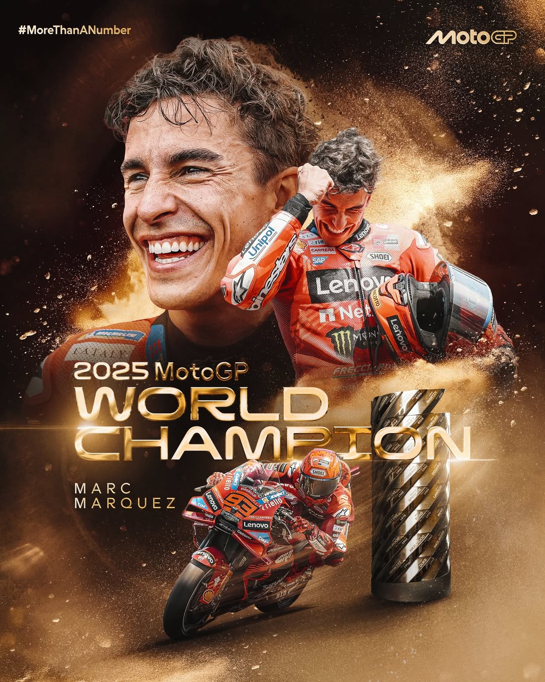 Marc Marquez resmi menjuarai MotoGP 2025.