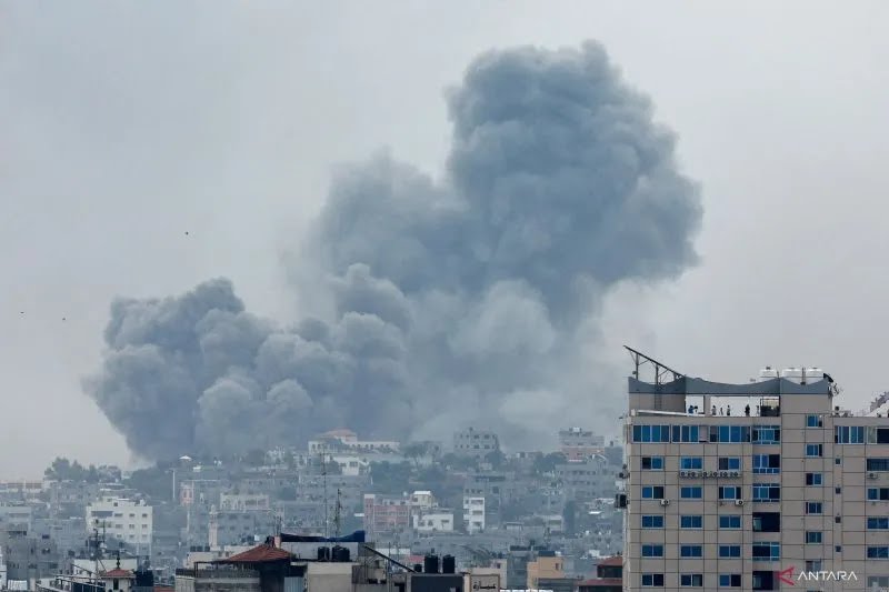 Kondisi Gaza usai terkena serangan tentara Israel. (Dokumen Antara)