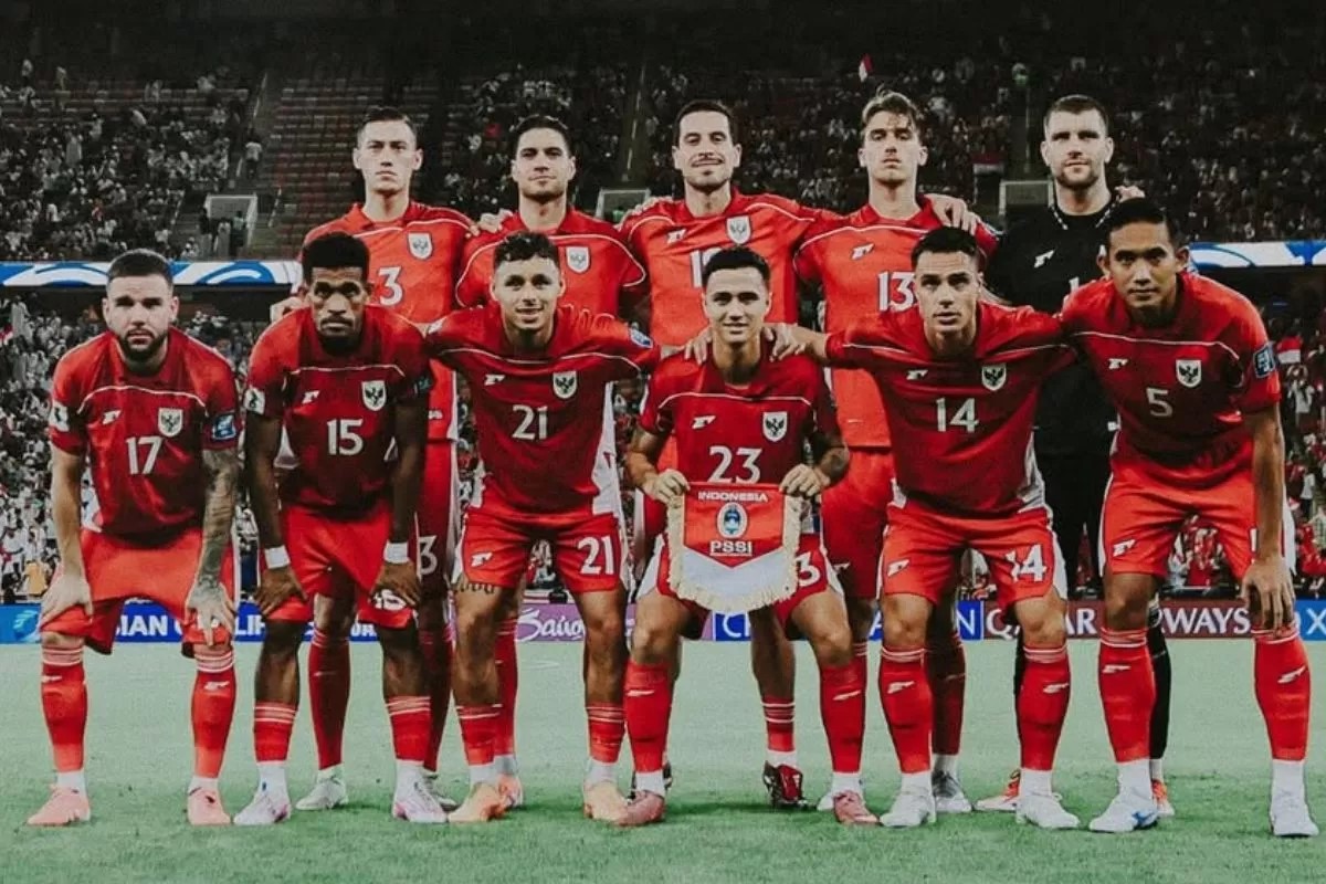 Skuad Timnas Indonesia di kualifikasi piala dunia 2026, beberapa waktu lalu. (Sumber foto: Jawapos.com)