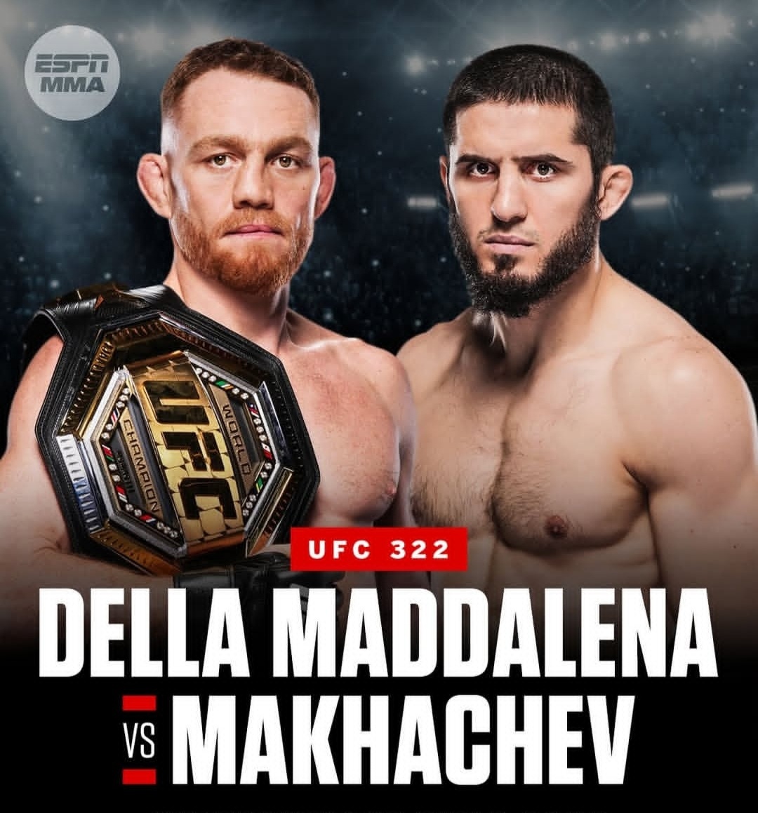 SAMA KUAT: Islam Makhachev akan berhadapan dengan penantangnya Della Maddalena (ig:espnmma)