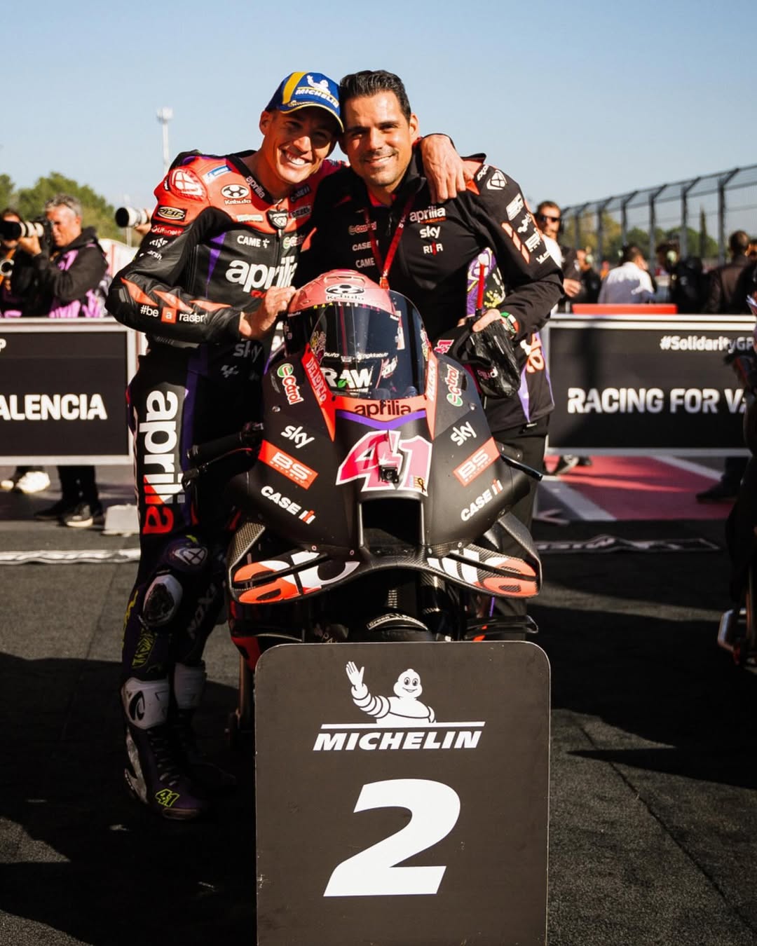 Aleix Espargaro di Sirkuit Catalunya, Barcelona, ketika masih mengendarai Aprilia.