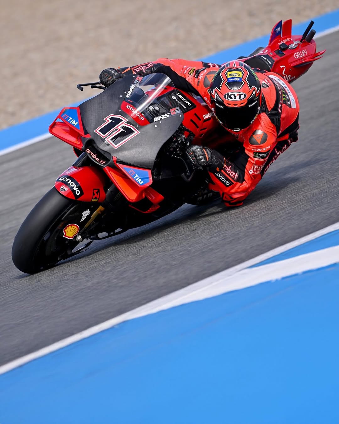 Nicolo Bulega saat tes dengan Ducati Desmosedici di Jerez.