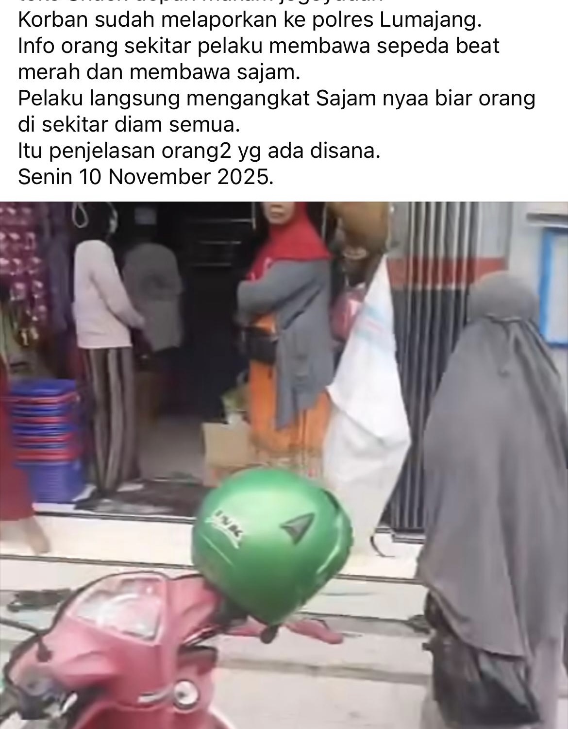 Pelaku Curanmor di Lumajang Nekat Acungkan Sajam Saat Beraksi Siang Hari