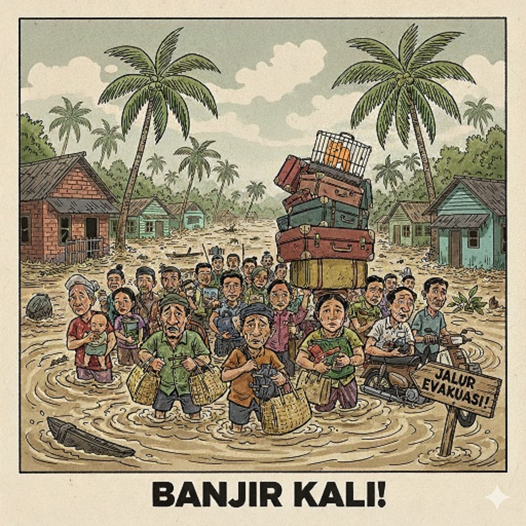 Ancaman banjir mengintai Jember memasuki musim hujan kali ini. BPBD tetap gandeng Destana dalam mitigasi ancaman bajir.