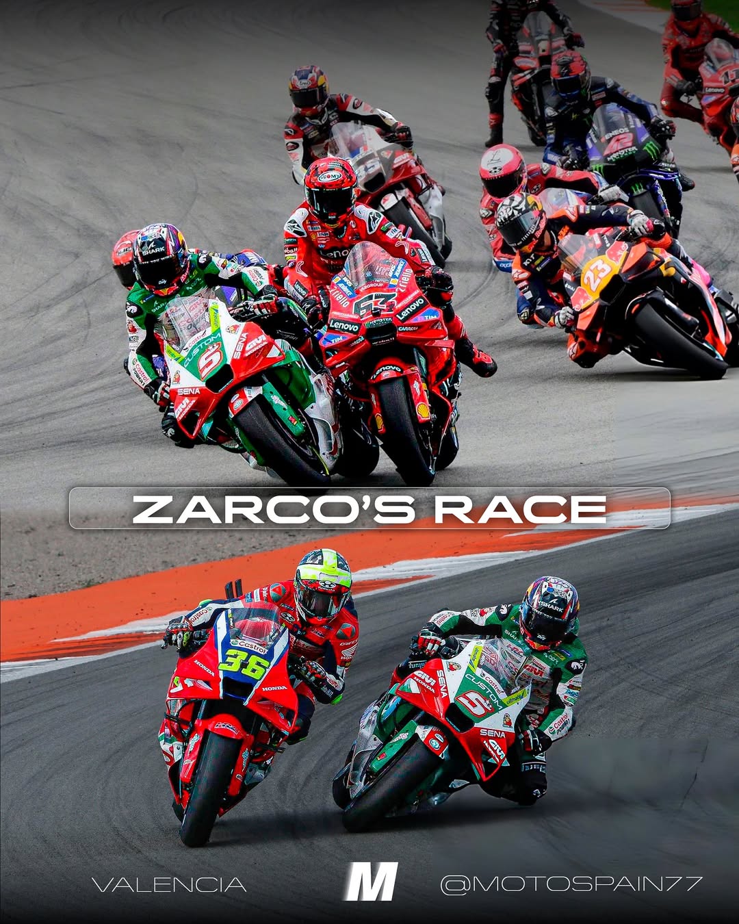 Johann Zarco akhirnya angkat suara soal insiden lap pertama yang menjatuhkan Francesco Bagnaia di seri penutup MotoGP Valencia, Minggu (16/11/2025).