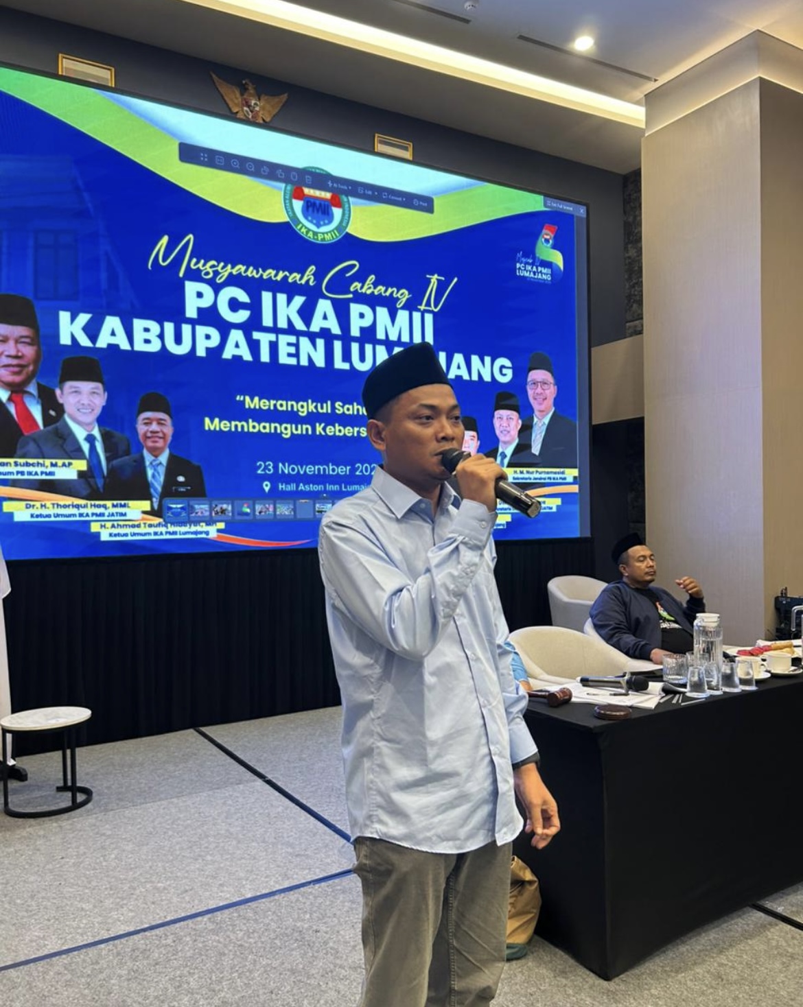 TERPILIH: Plt Direktur Utama Perumdam Tirta Mahameru Lumajang Khoirul Anam terpilih menahkodai PC IKA PMII Lumajang.(ATIEQSON MAR IQBAL/RAME)