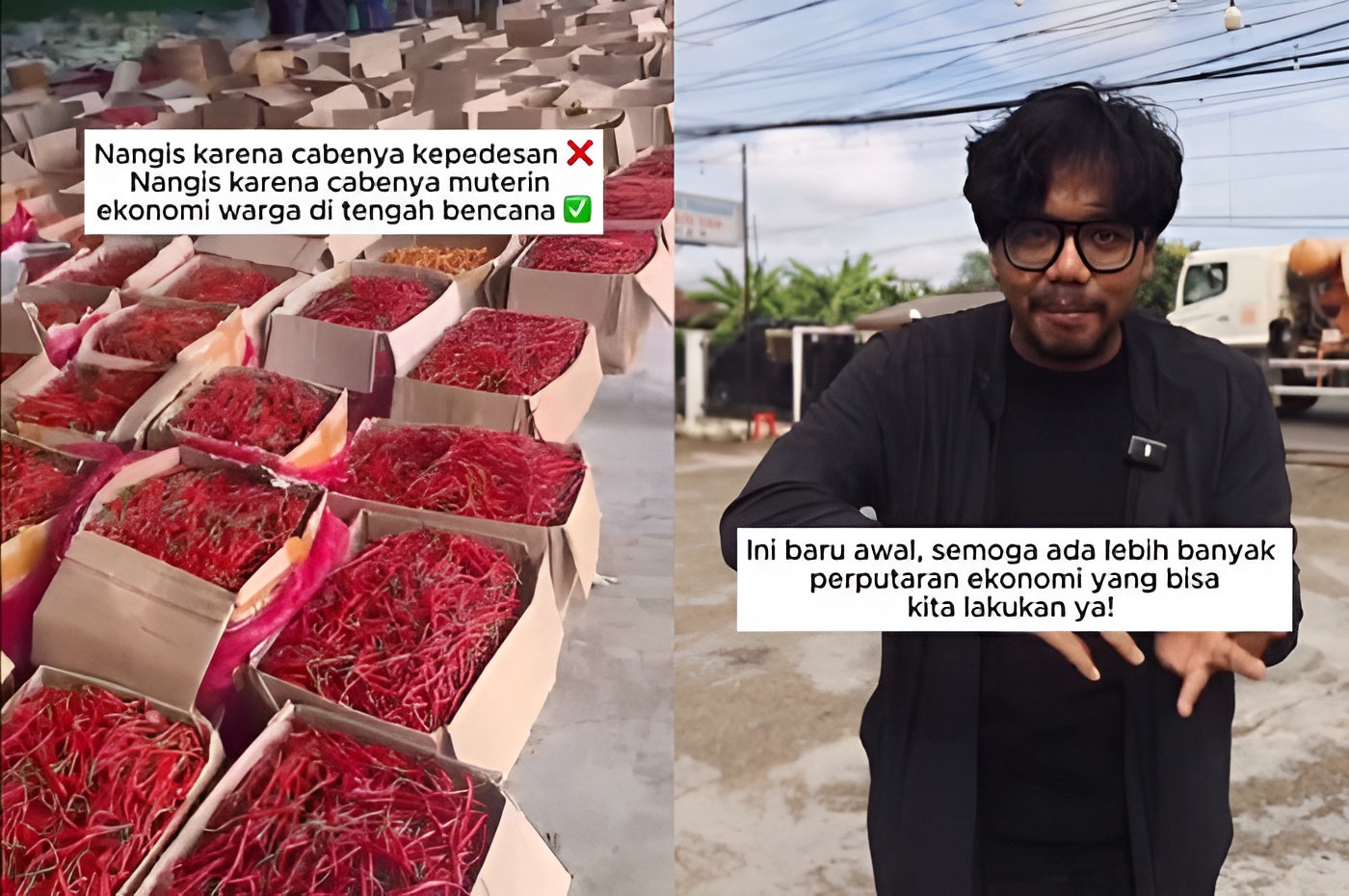Menyoroti hasil panen cabe yang melimpah usai bencana banjir bandang dan longsor melanda wilayah Aceh. (instagram.com/@irwandiferry)