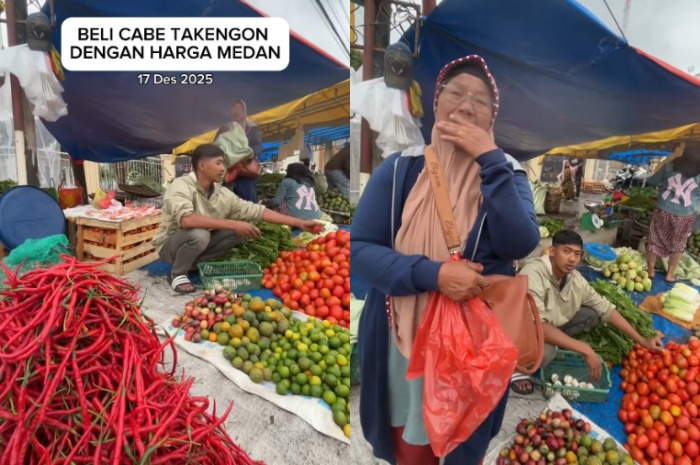 Menyoroti cerita penjual di Takengon, Aceh Tengah, yang tak kuasa menahan tangis saat kedatangan influencer untuk borong dagangannya. (Instagram.com/@amienashal)