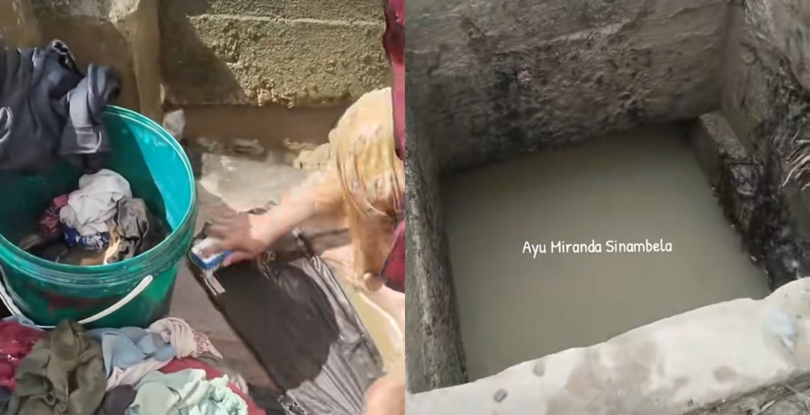 Tangkapan layar kondisi air sumur yang digunakan warga Aceh Tamiang untuk mencuci dan mandi. (TikTok/ayu miranda shop)