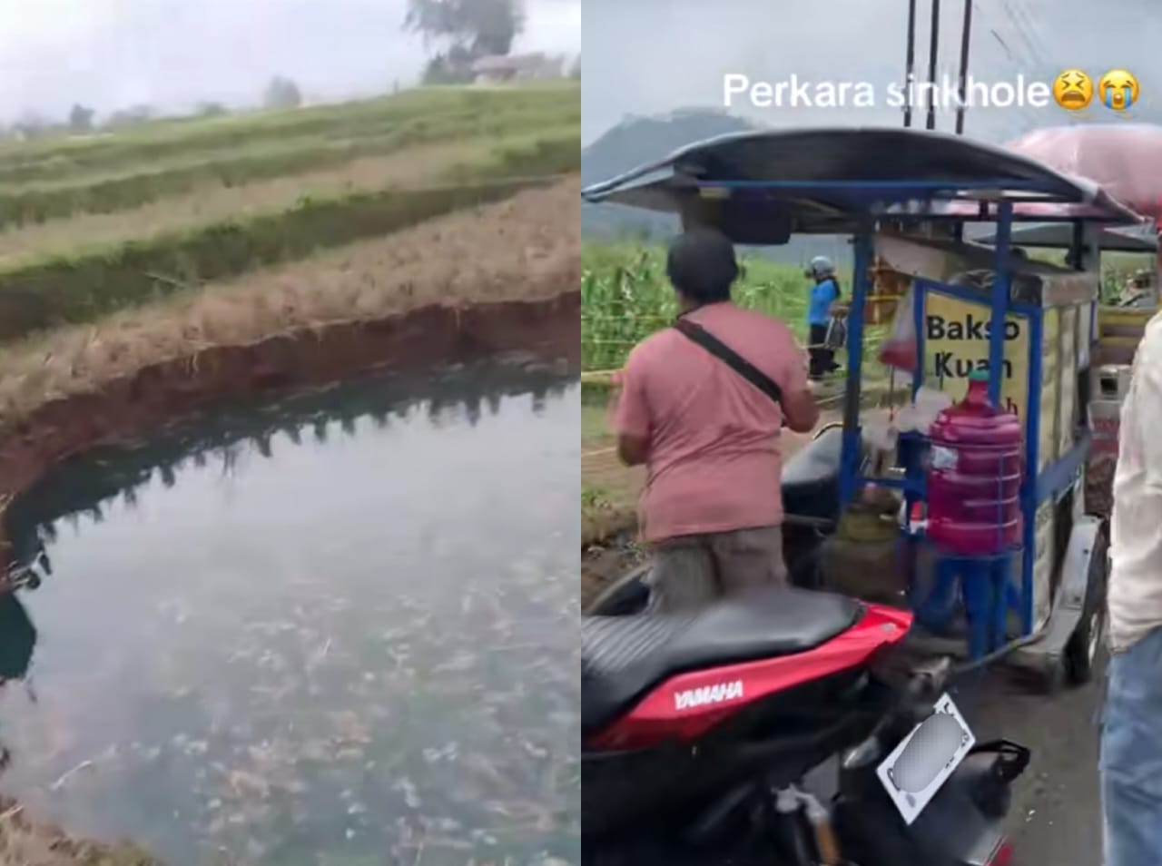 Fenomena sinkhole di Kabupaten Limapuluh Kota, Sumatera Barat.