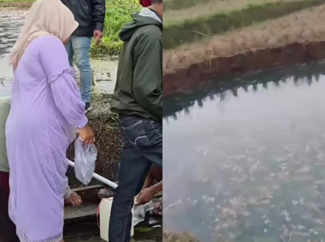 Selain jadi tempat wisata, warga datang melihat sinkhole dan membawa pulang airnya. (Instagram/pdg24jam)