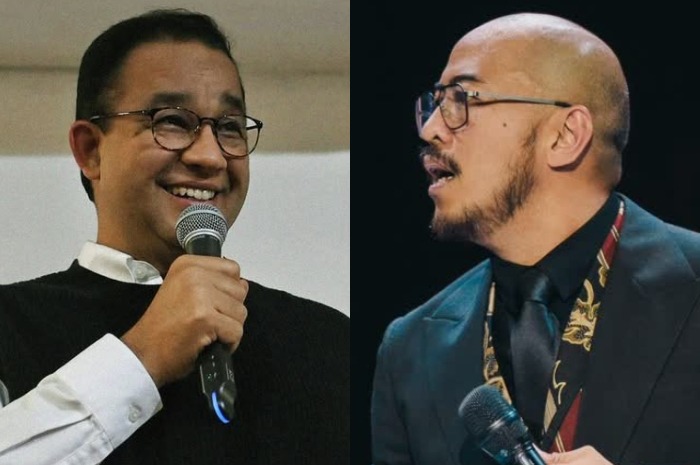 Menyoroti pernyataan komika, Pandji Pragiwaksono terkait eks Gubernur DKI Jakarta, Anies Baswedan yang bebas dari kritikan dalam show Mens Rea. (Instagram.com / @pandji.pragiwaksono - @aniesbaswedan)