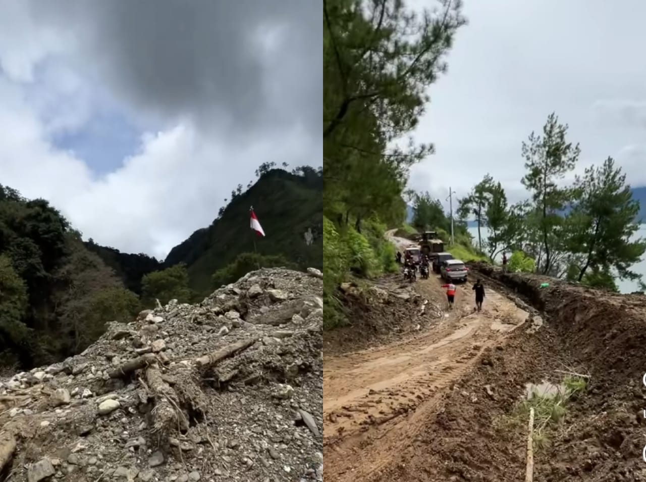 Masih banyak material batu bekas banjir di sejumlah wilayah di Takengon, Aceh Tengah. (Instagram/faza.fauzan_)