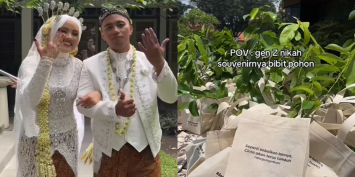 Mengintip cerita viral pasangan Gen Z yang menikah dengan membagikan souvenir unik berupa bibit pohon demi kelestarian lingkungan. (Instagram.com/@undercover.id)