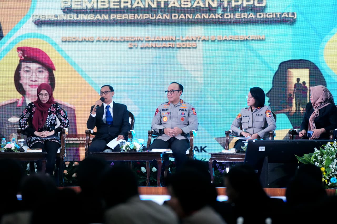 Wakapolri Komjen Dedi Prasetyo, saat acara bedah buku Strategi Polri dalam Pemberantasan TPPO di Gedung Bareskrim Polri, Jakarta Selatan, Rabu (21/1/2026). (Dok. Polri)&nbsp;
