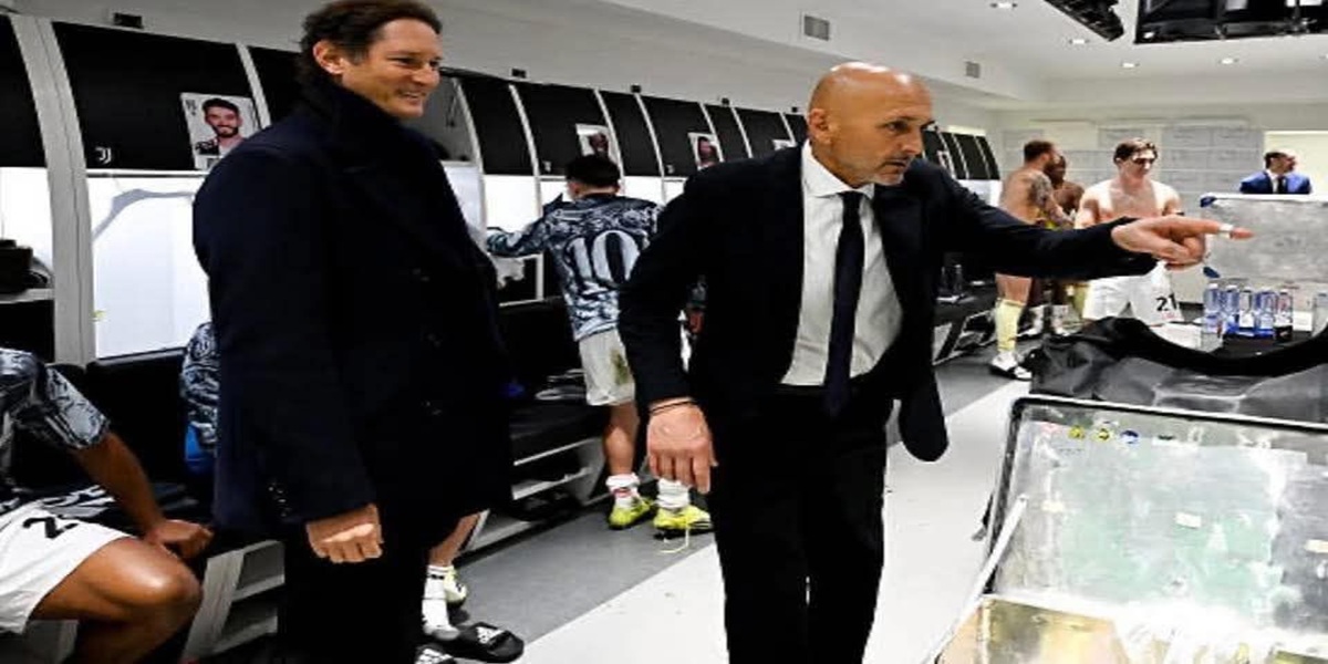 Luciano Spalletti saat di ruang ganti Juventus