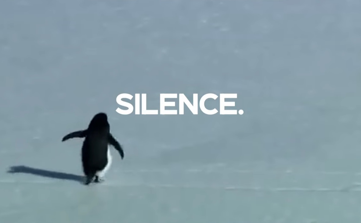 Potongan footage dokumenter karya Werner Herzog (2007) tentang seekor penguin yang kini viral di medsos.